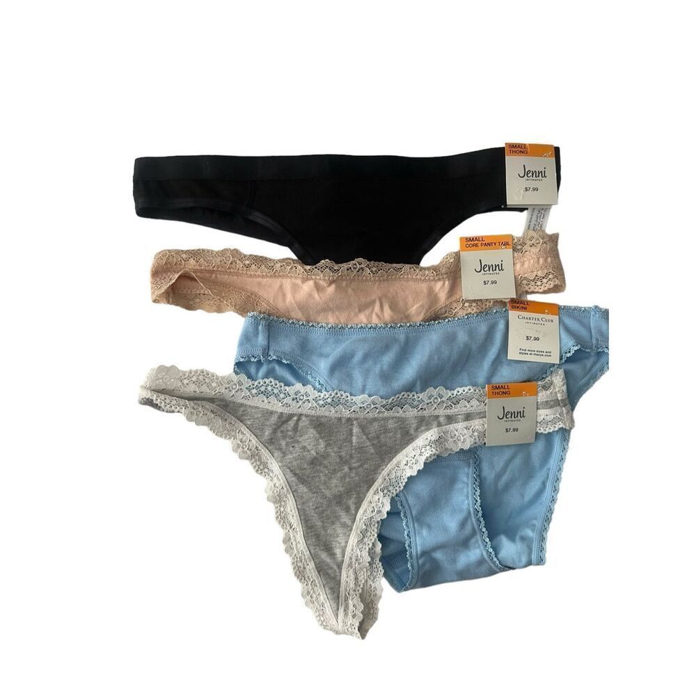 Jenni/Charter ClubThongs/Bikini 4 Pieces Sz Small